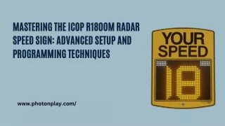mastering the icop r1800m radar speed sign