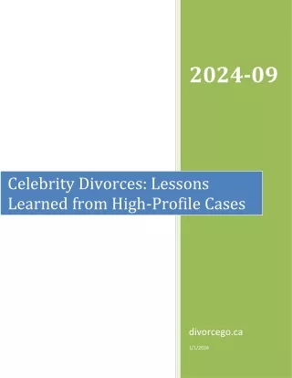 Celebrity Divorces Lessons Learned from High-Profile Case