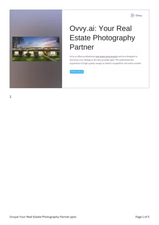 Ovvy.ai: Your Real Estate Photography Partner