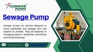 sewage pump- cosmos pumps