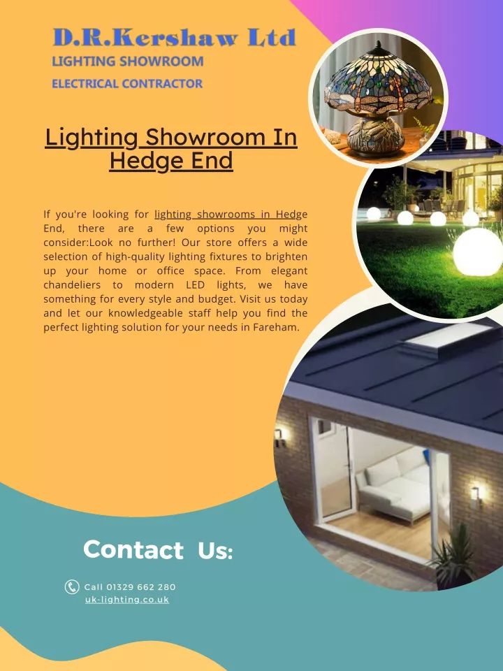 lighting showroom in hedge end