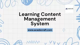 Learning Content Management System (LCMS)