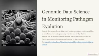 Genomic Data Science in Monitoring Pathogen Evolution - final