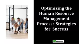 optimizing the human resource management process