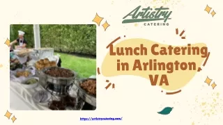 Book Your Next Lunch Catering with Artistry Catering