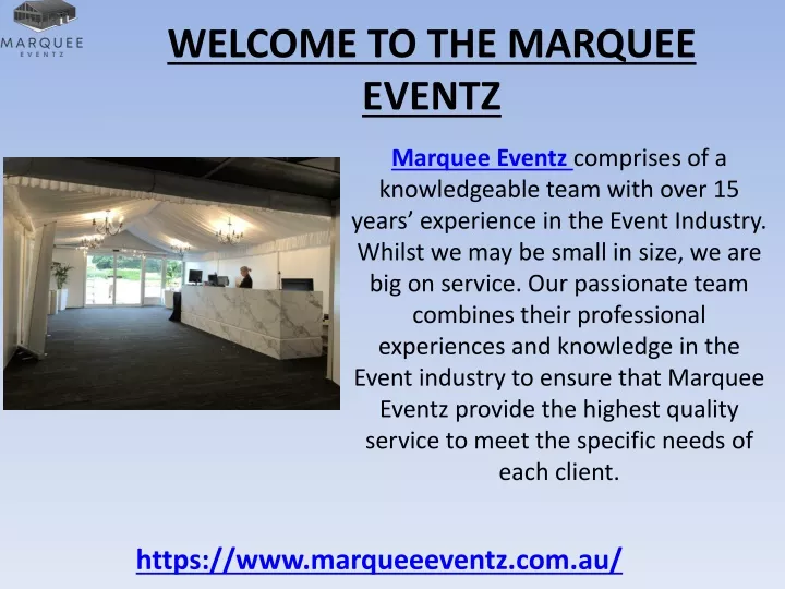 welcome to the marquee eventz