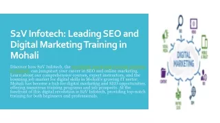 best digital marketing training in Mohali