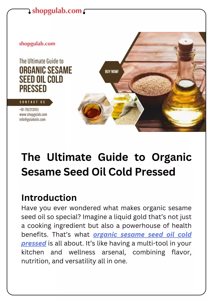 the ultimate guide to organic sesame seed