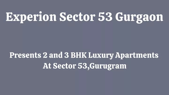 experion sector 53 gurgaon