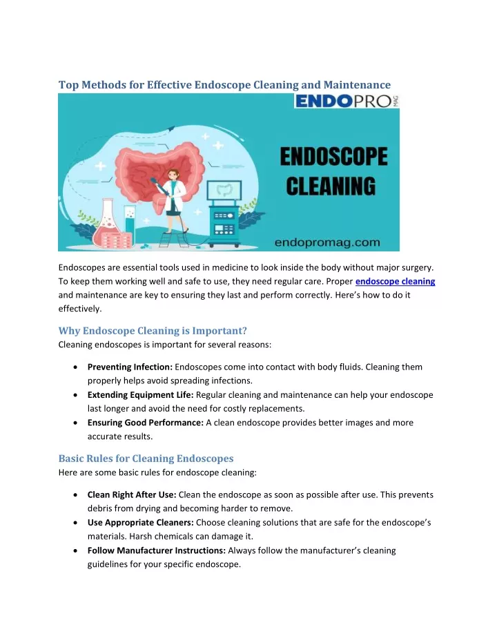 top methods for effective endoscope cleaning