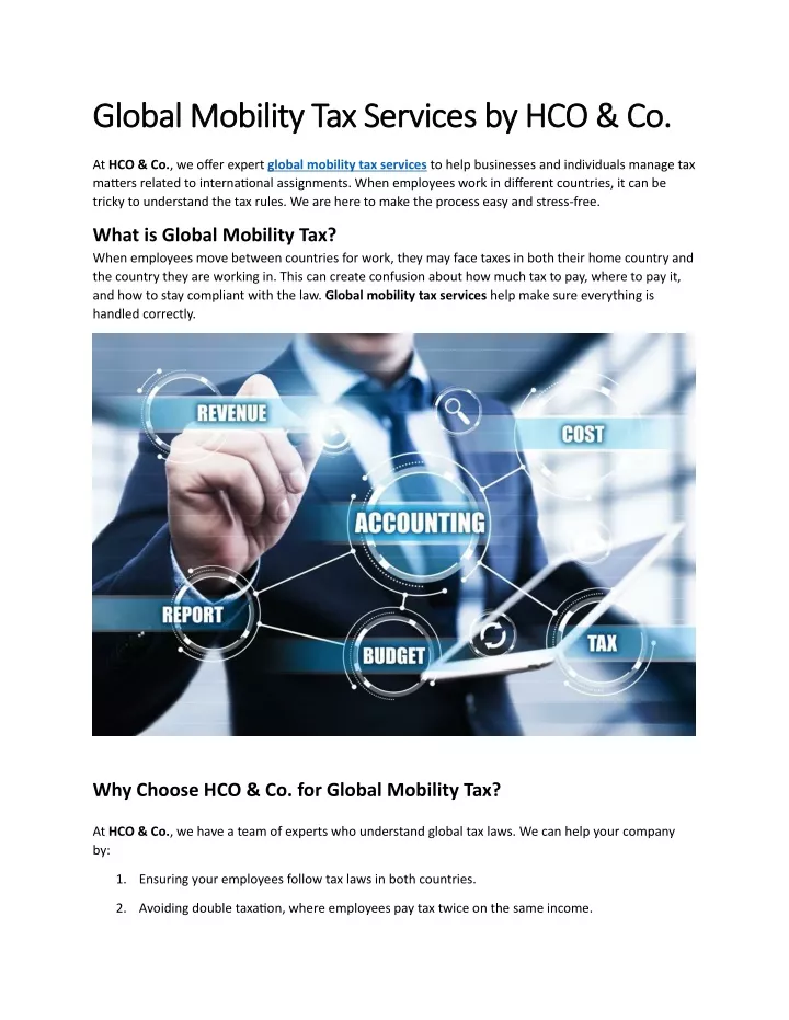 global mobility tax services by hco co global