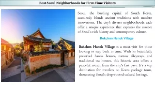 Best Seoul Neighborhoods for First-Time Visitors