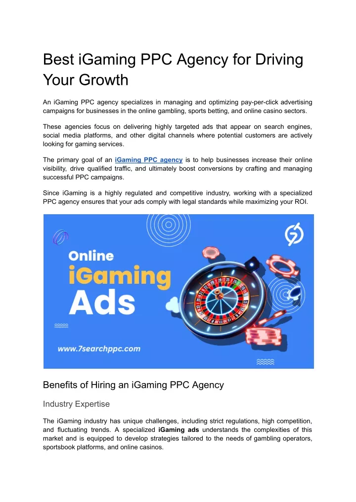 best igaming ppc agency for driving your growth