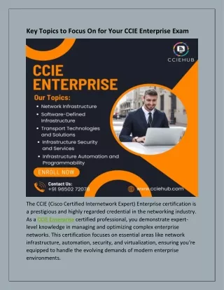 Key Topics to Focus On for Your CCIE Enterprise Exam