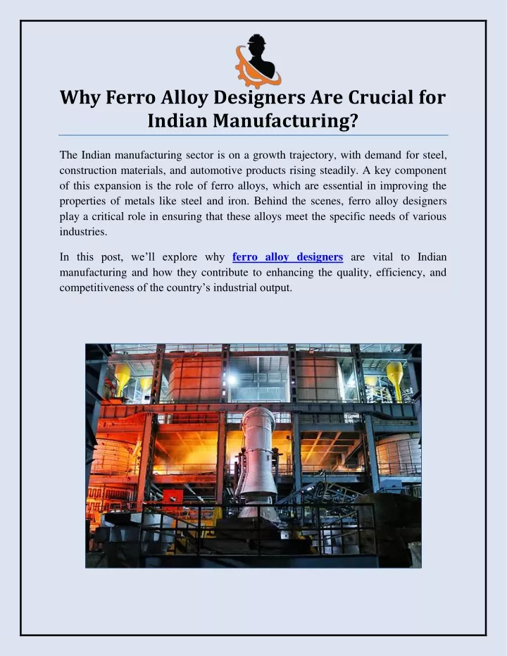 why ferro alloy designers are crucial for indian