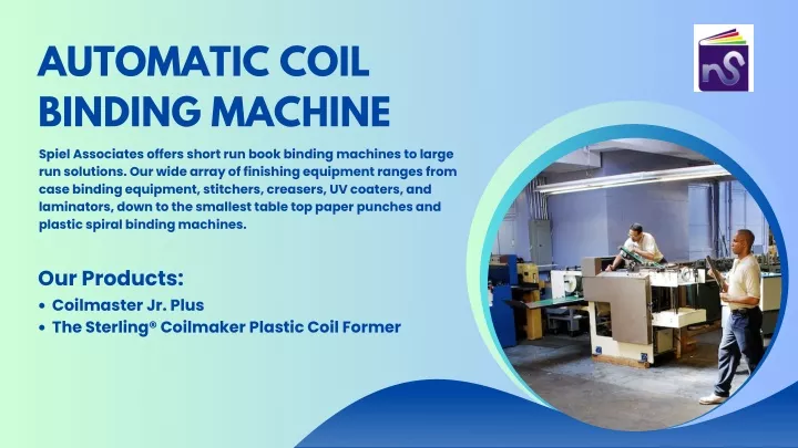 automatic coil binding machine spiel associates