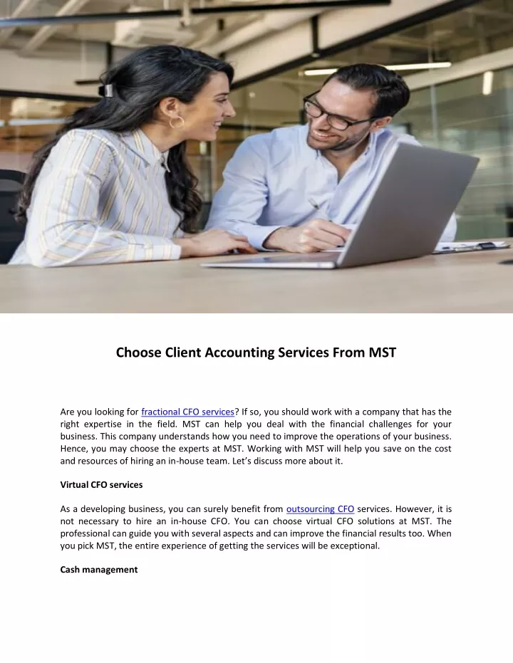 choose client accounting services from mst