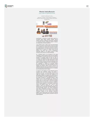 mission indradhanush a game changer