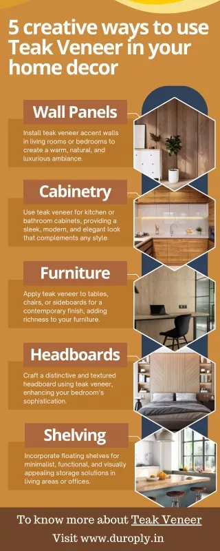 5 creative ways to use teak veneer in your home decor