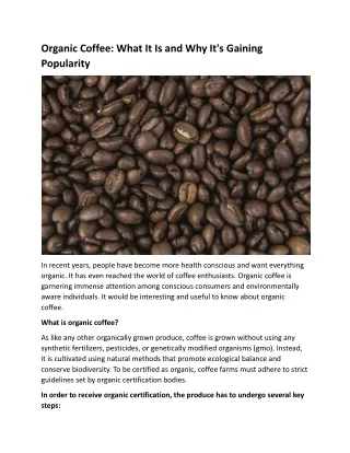 Experience the Best Organic Coffee with Madis Coffee Roasters