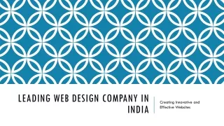 LEADING WEB DESIGN COMPANY IN INDIA