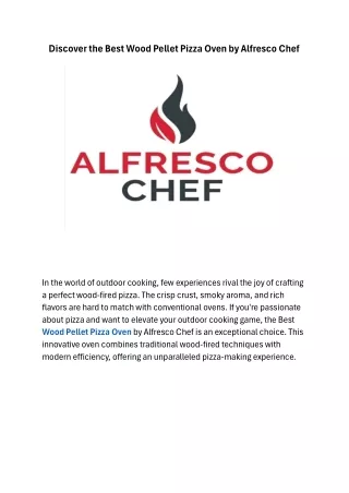 discover the best wood pellet pizza oven
