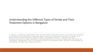 Understanding the Different Types of Stroke and Their Treatment Options