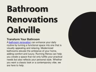 Comprehensive Bathroom Renovation Services by Running Renos