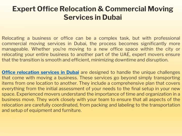 expert office relocation commercial moving