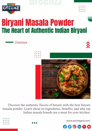 Biryani Masala Powder - The Heart of Authentic Indian Biryani