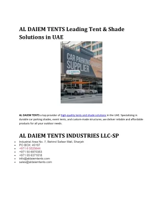 al daiem tents leading tent shade solutions in uae