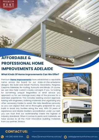 Affordable & Professional Home Improvements Adelaide