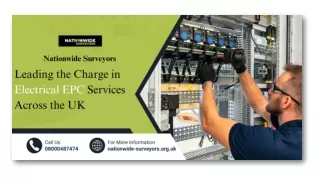 Nationwide Surveyors Leading the Charge in Electrical EPC Services Across the UK'