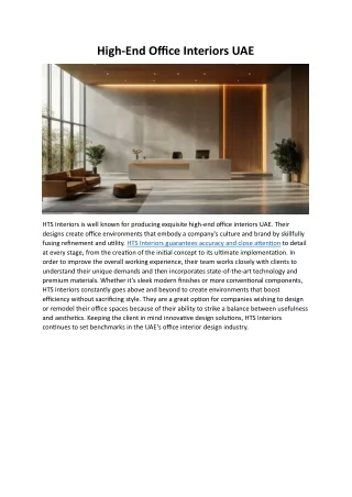 high end office interiors uae