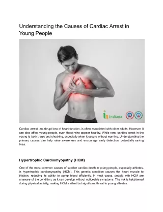 Understanding the Causes of Cardiac Arrest in Young People