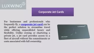 Corporate Jet Cards: The Key to Hassle-Free Private Jet Travel