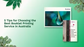 5 Tips to Choose the Best Booklet Printing Service in Australia