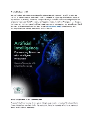 AI in Public Safety in KSA