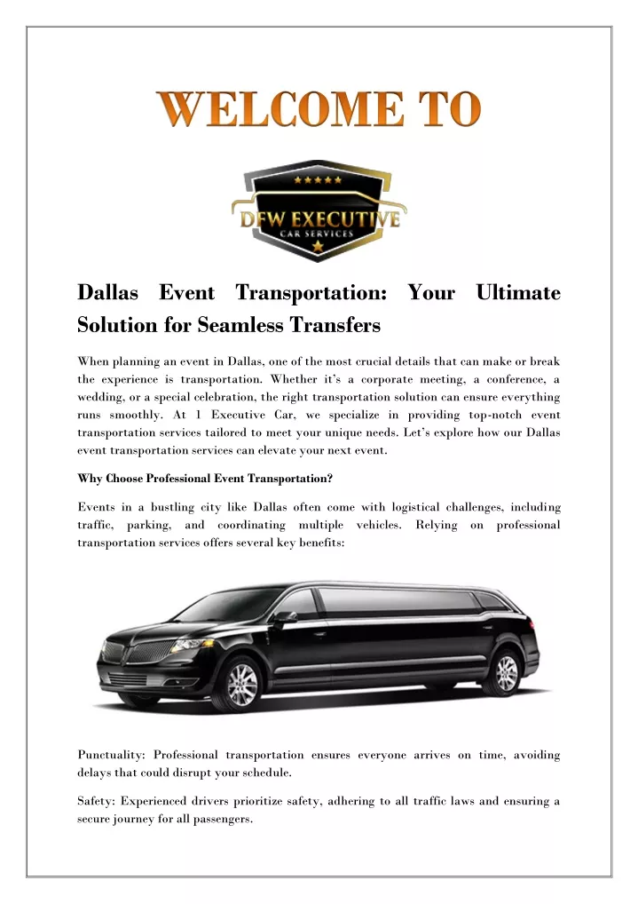 dallas event transportation your ultimate