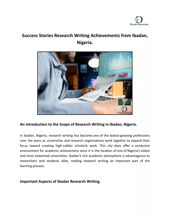 success stories research writing achievements