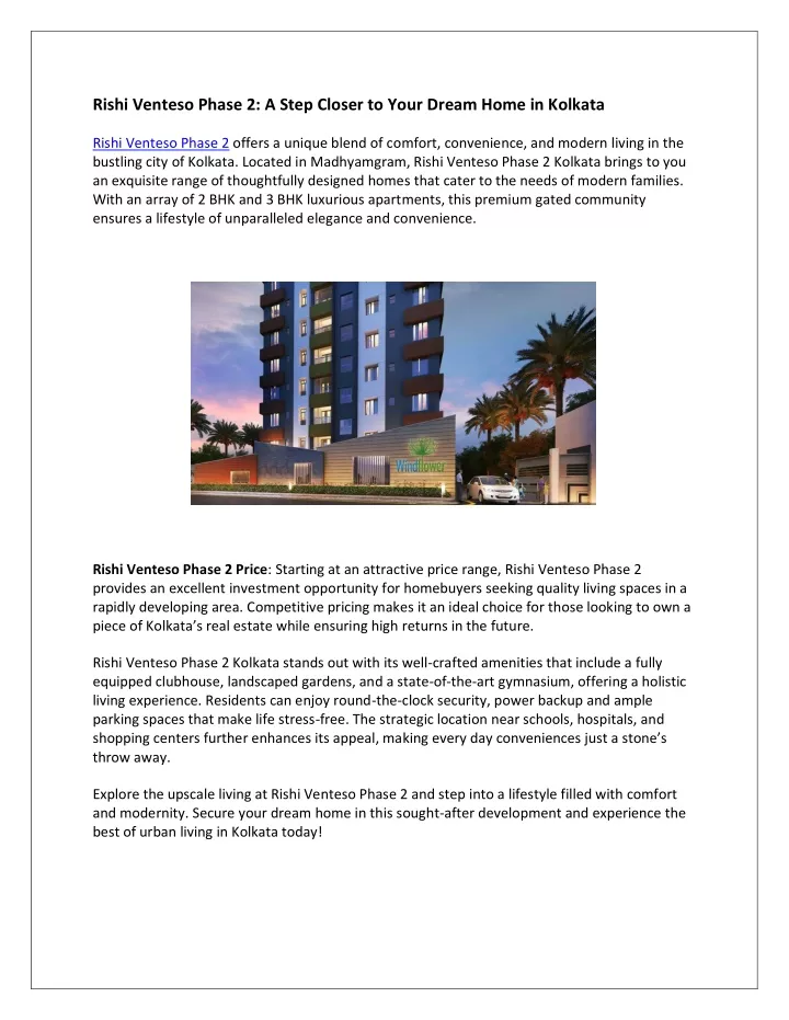 rishi venteso phase 2 a step closer to your dream