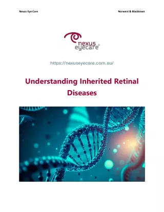 Understanding Inherited Retinal Diseases