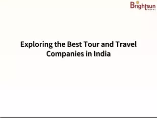 best travel agency for holiday packages