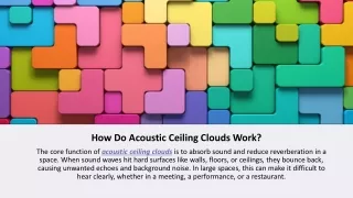 How Do Acoustic Ceiling Clouds Work