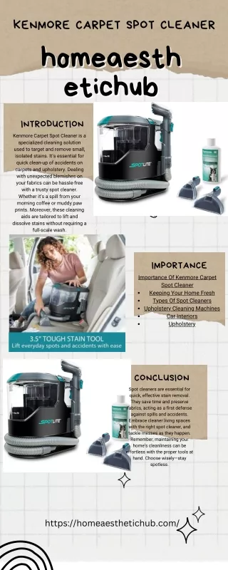 Kenmore Carpet Spot Cleaner