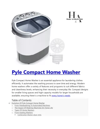Pyle Compact Home Washer