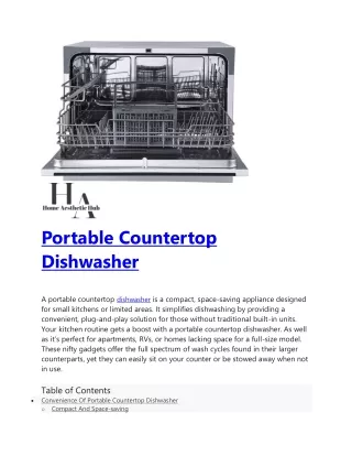 Portable Countertop Dishwasher