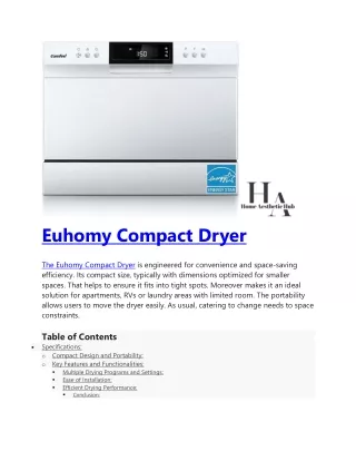 Euhomy Compact Dryer