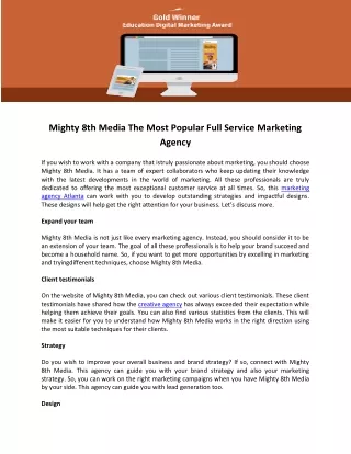 Mighty 8th Media The Most Popular Full Service Marketing Agency (1)