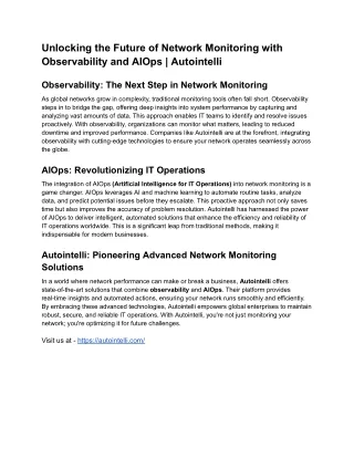 Network Monitoring Software